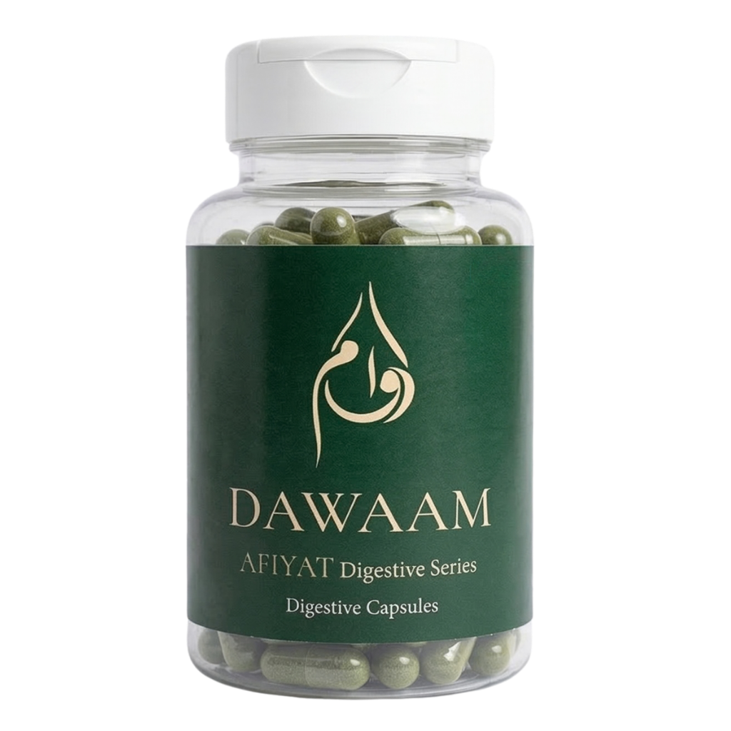Aafiyat Digestive Capsules by DAWAAM - herbal digestive aid with Fennel Seeds and Black Salt - 40 capsules